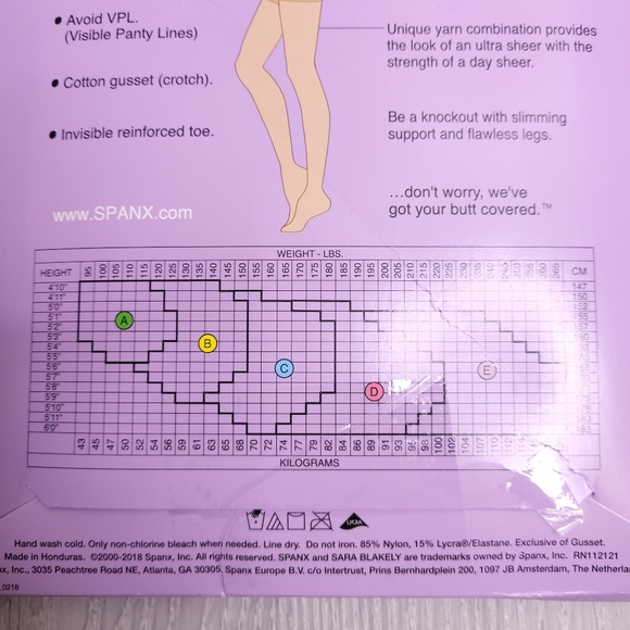 Spanx All The Way Shapwear Pantyhose Nude D - Picture 5 of 5